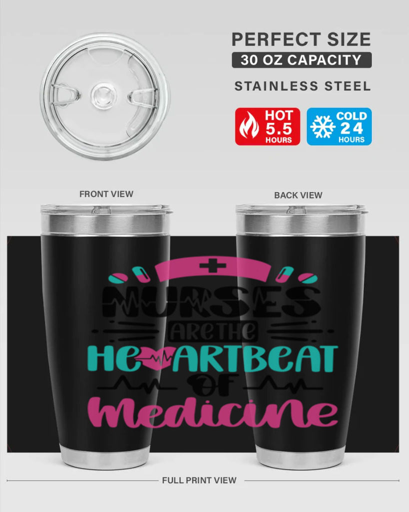 Nurses Are The Heartbeat Style Style 90#- nurse- tumbler