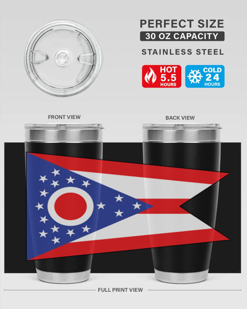 Ohio 17#- Us Flags- Tumbler