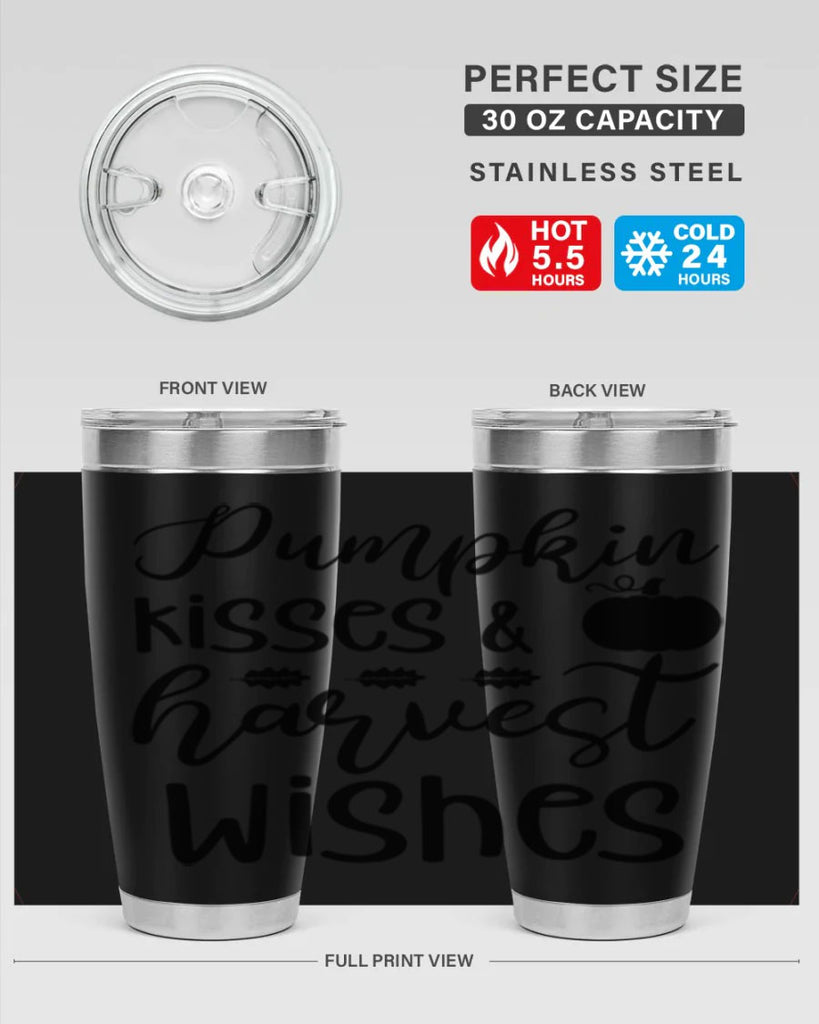 Pumpkin Kisses Harvest Wishes 525#- fall- Tumbler