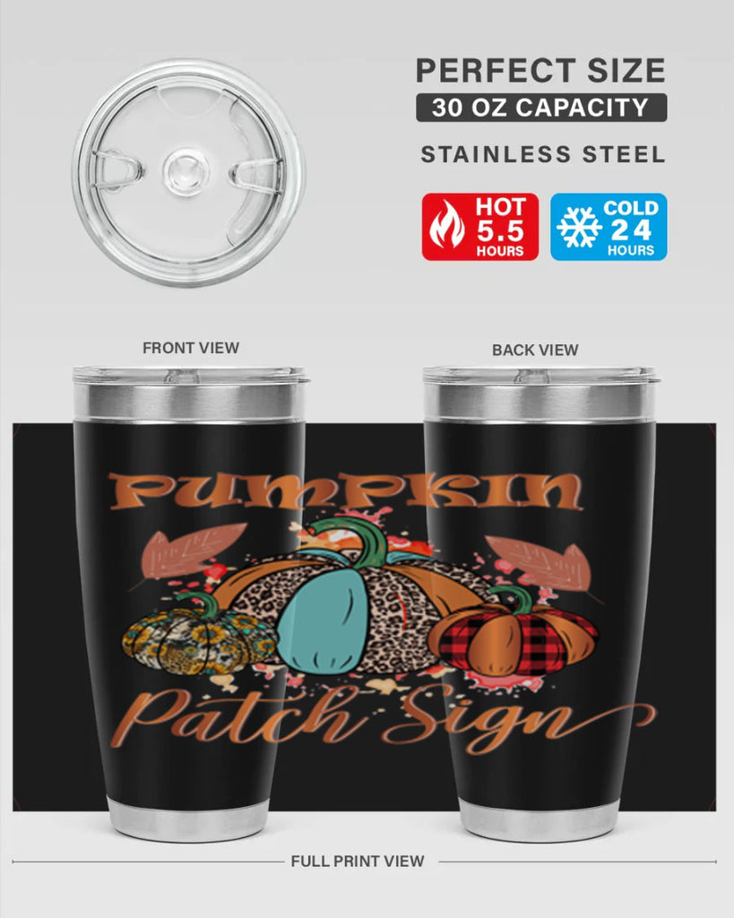 Pumpkin Patch Sign 530#- fall- Tumbler