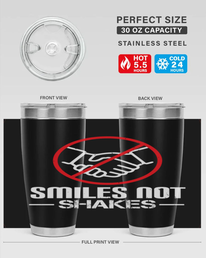 SMILES NOT SHAKES Style 23#- corona virus- Cotton Tank