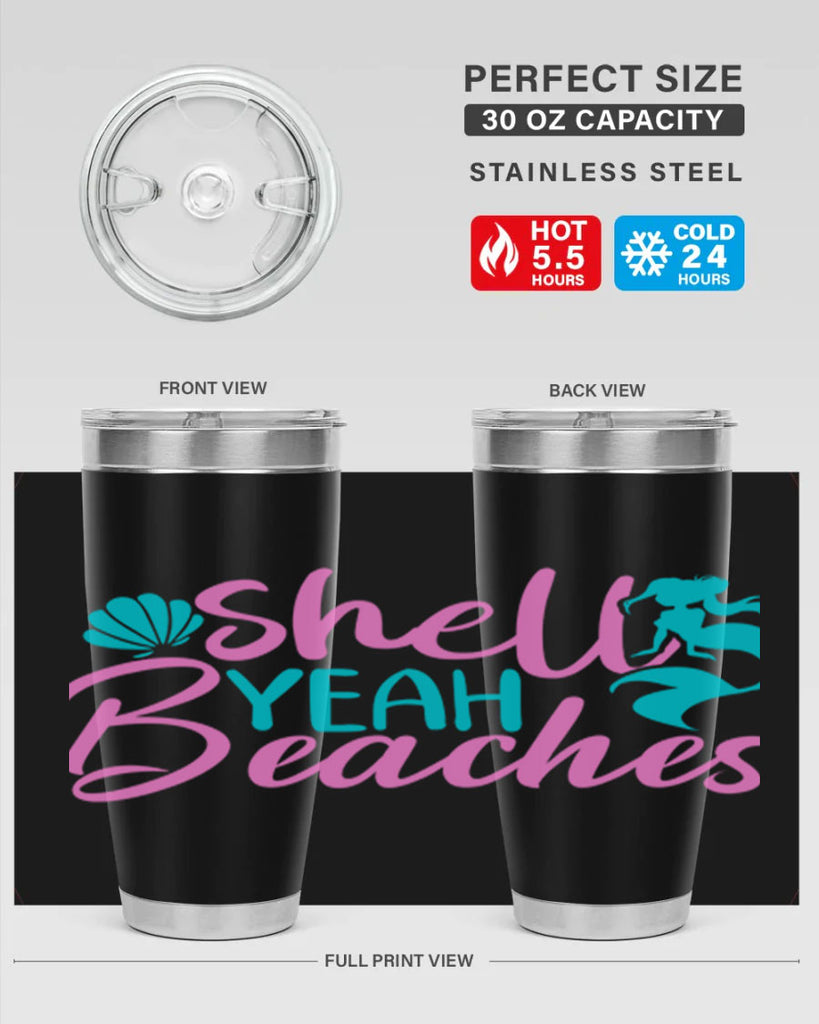 Shell Yeah Beaches 590#- mermaid- Tumbler