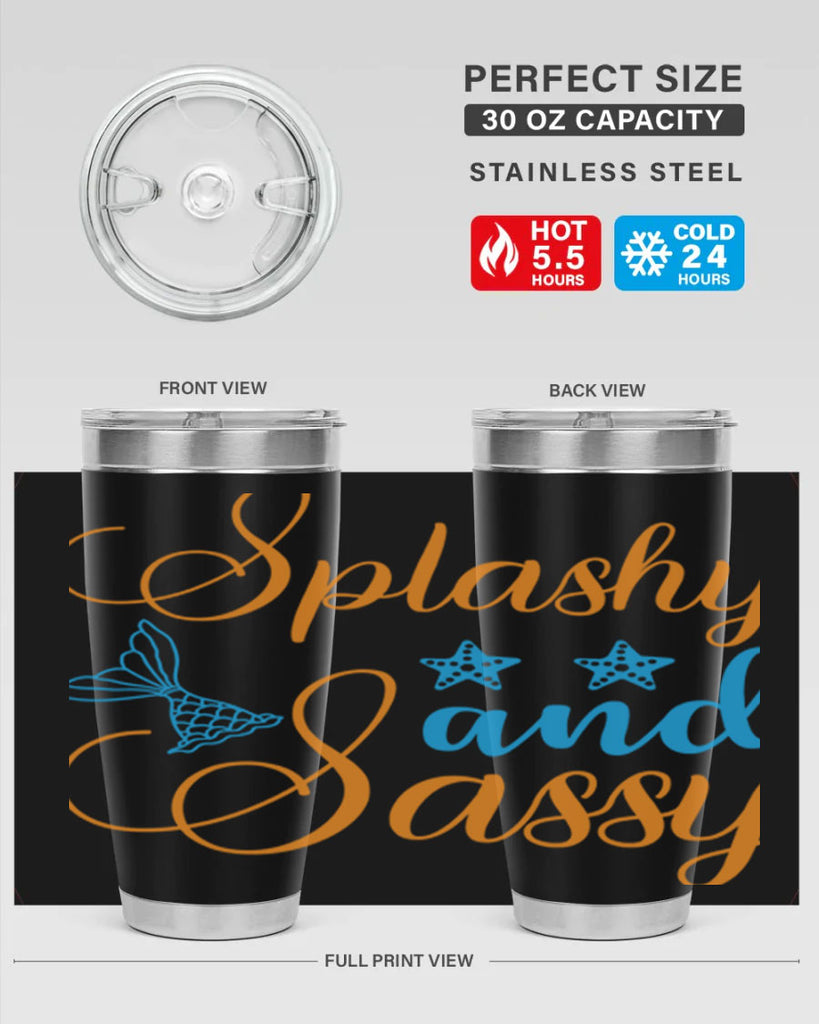 Splashy and Sassy Design 625#- mermaid- Tumbler