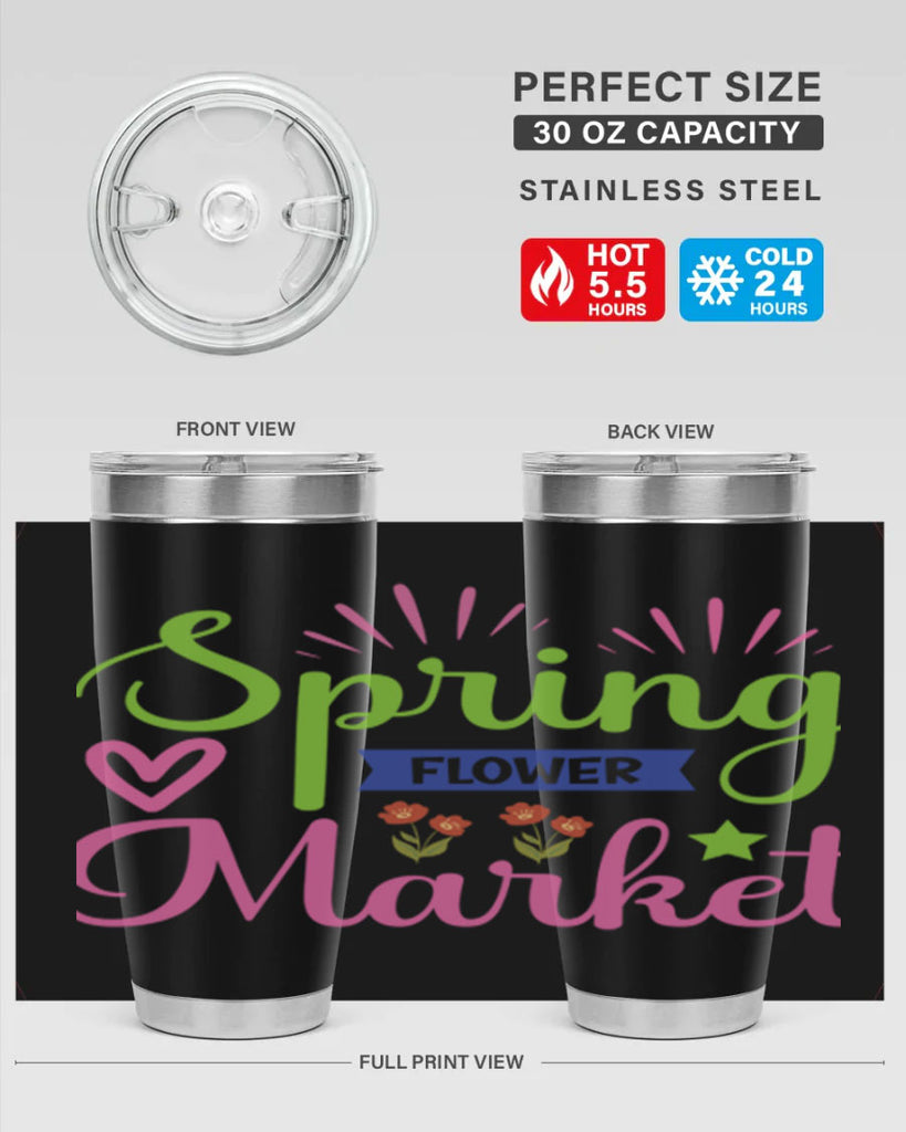 Spring Flower Market  487#- spring- Tumbler