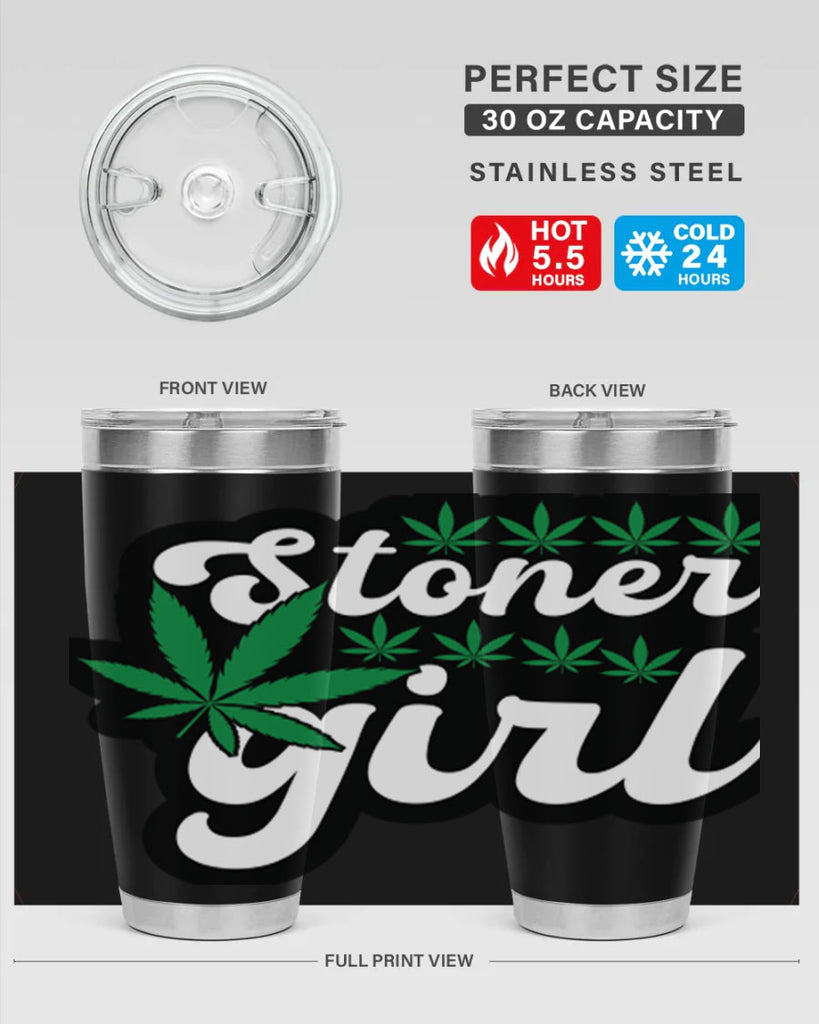 Stoner girl 263#- marijuana- Tumbler