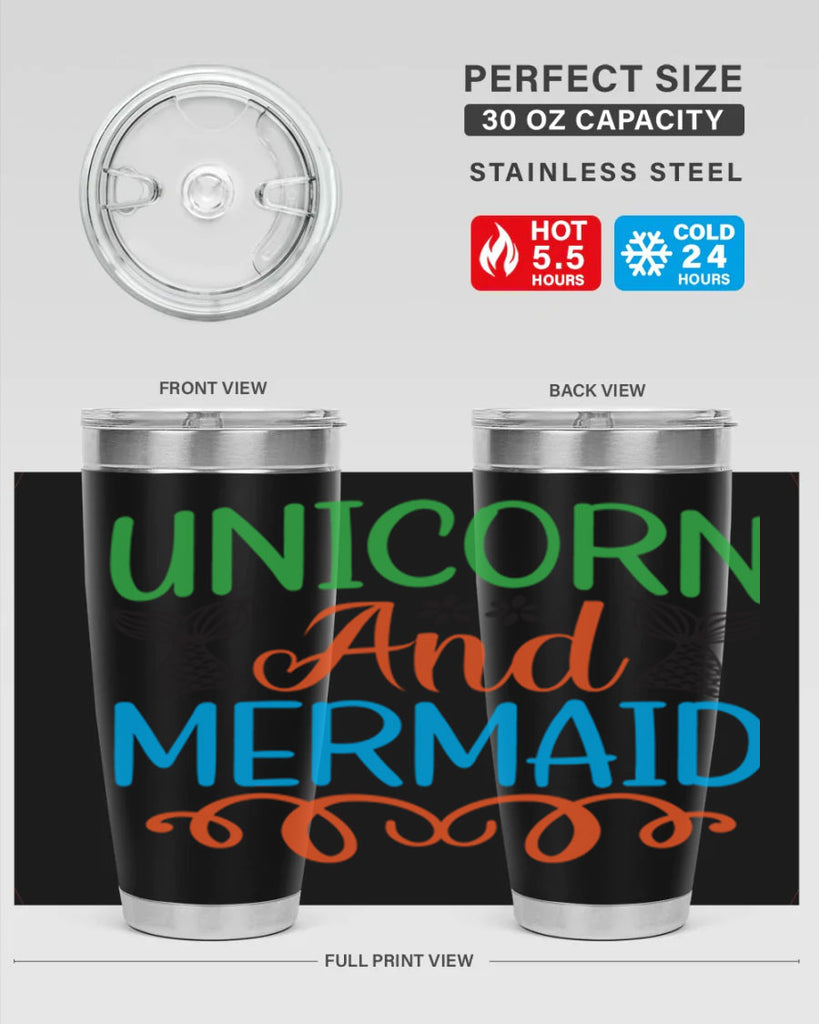 Unicorn And Mermaid 659#- mermaid- Tumbler