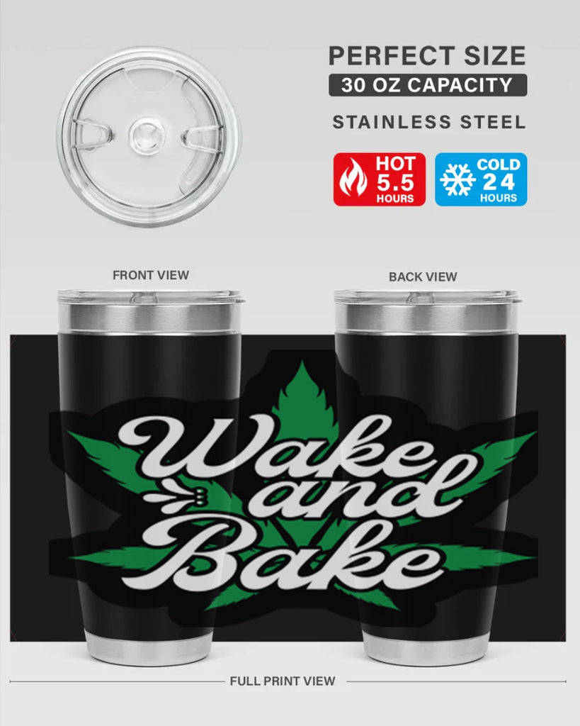 Wake and bake 273#- marijuana- Tumbler