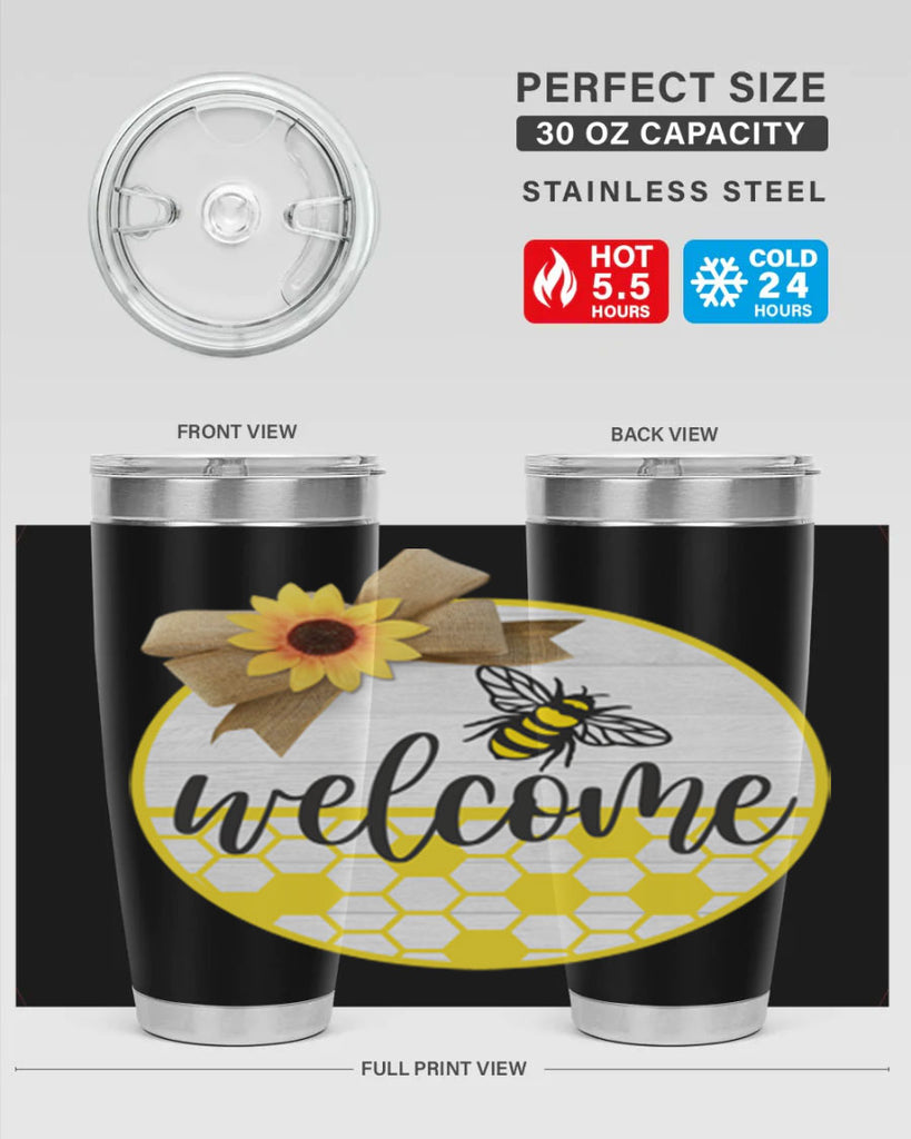 Welcome Bee and hive Mockup566#- spring- Tumbler