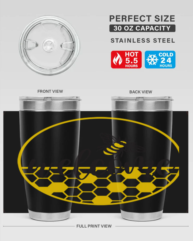 Welcome Bee and hive567#- spring- Tumbler