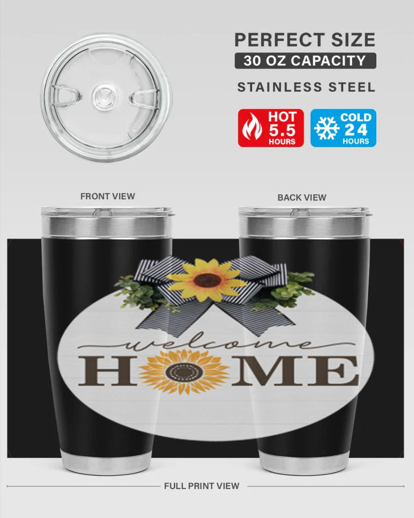 Welcome Home sunflower Mockup572#- spring- Tumbler