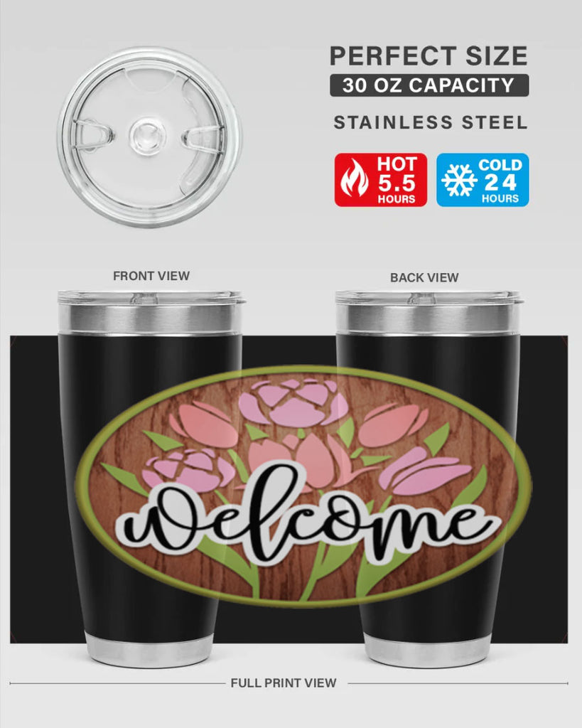 Welcome flowers bouquet Mockup570#- spring- Tumbler