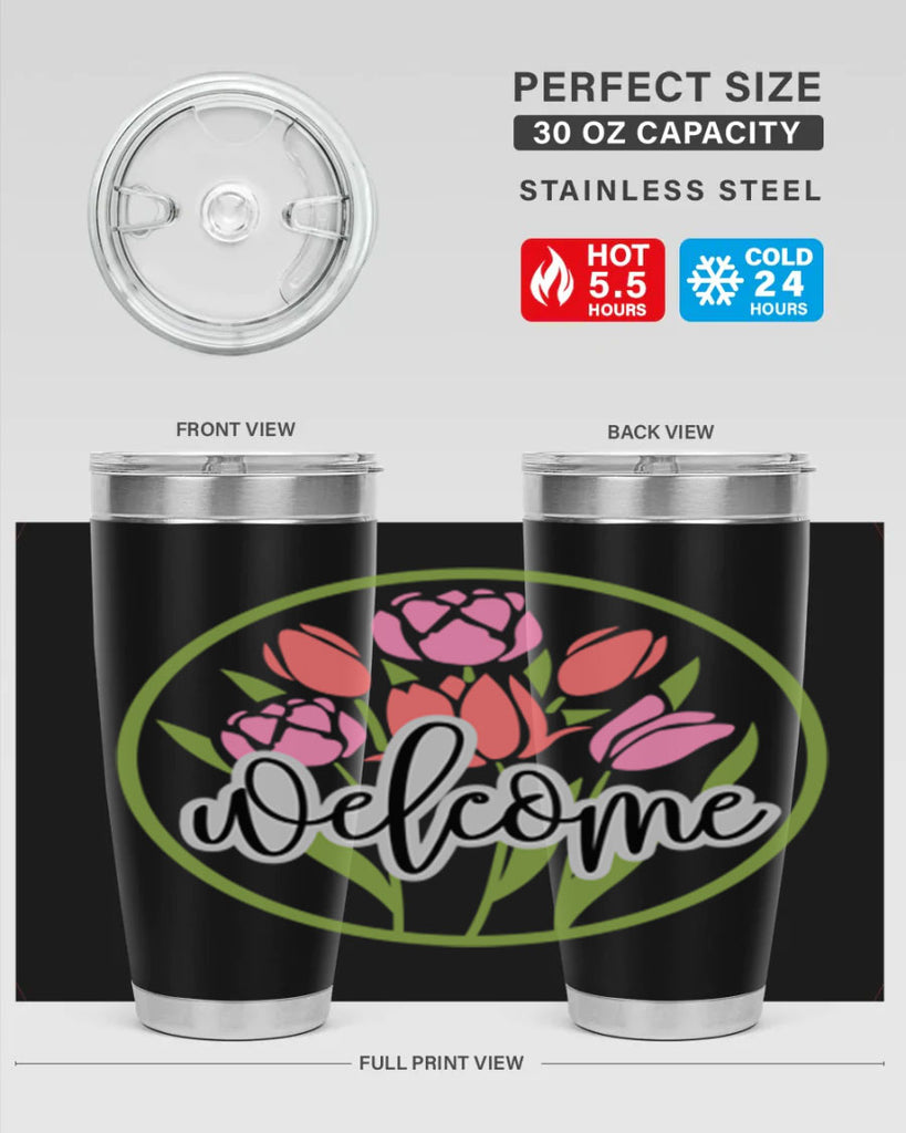 Welcome flowers bouquet571#- spring- Tumbler
