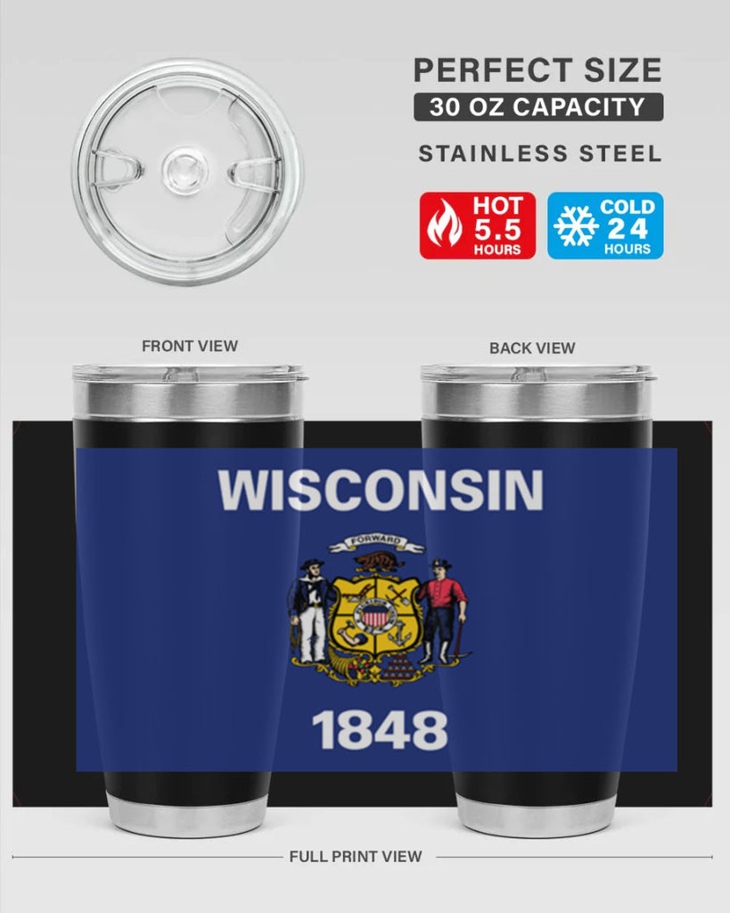 Wisconsin 2#- stateflags- Tumbler