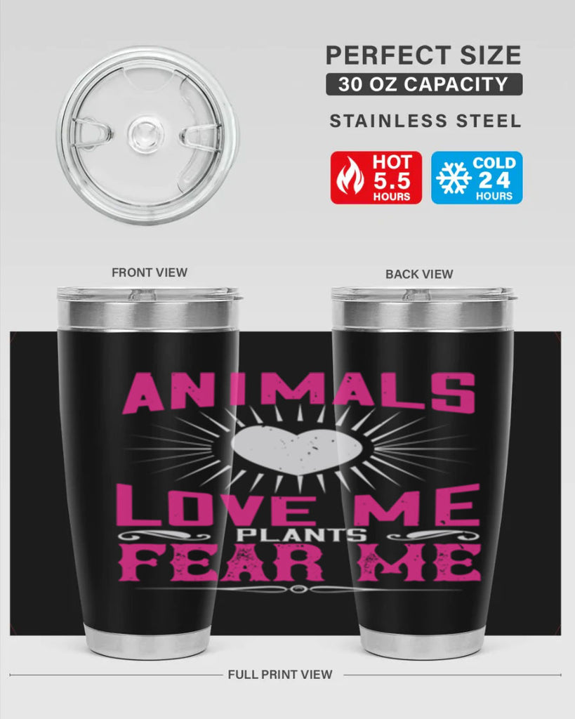 animals love me 102#- vegan- Tumbler