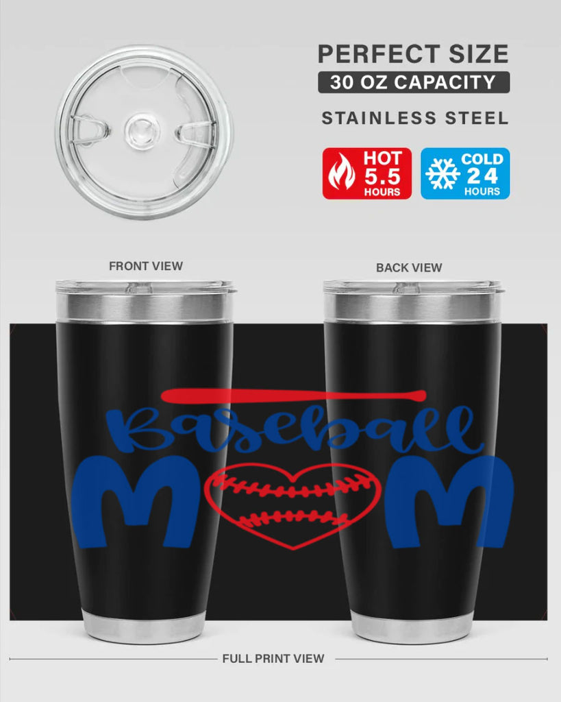 baseball mom 278#- mom- Tumbler