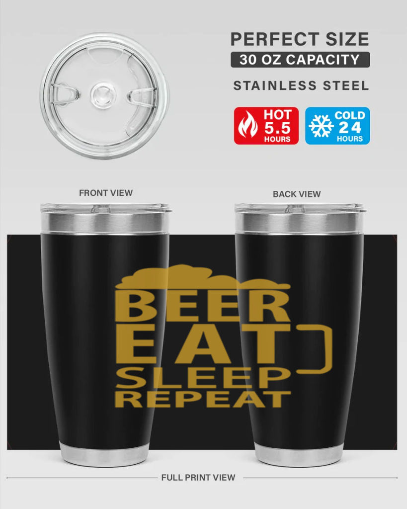 beer eat sleep 109#- beer- Tumbler