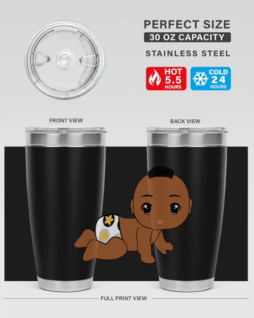 black baby boy 6#- black men - boys- tumbler