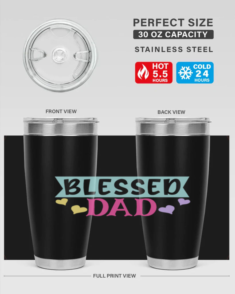 blessed dad 37#- dad- Tumbler