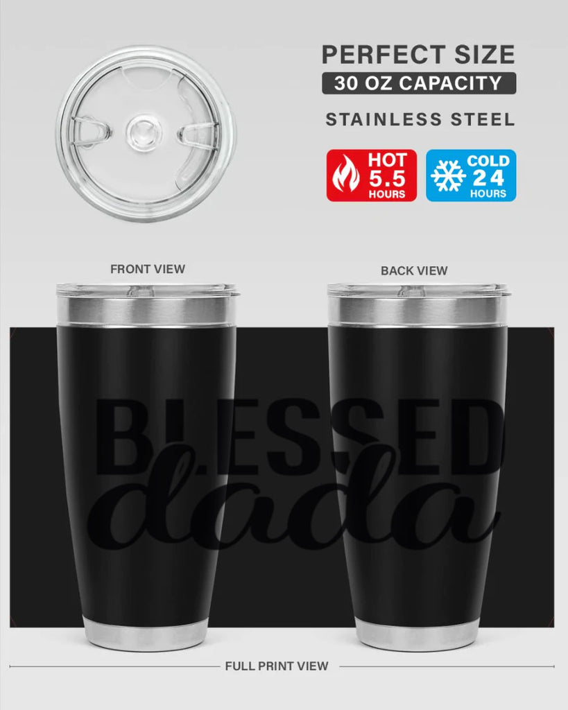 blessed dada 34#- dad- Tumbler