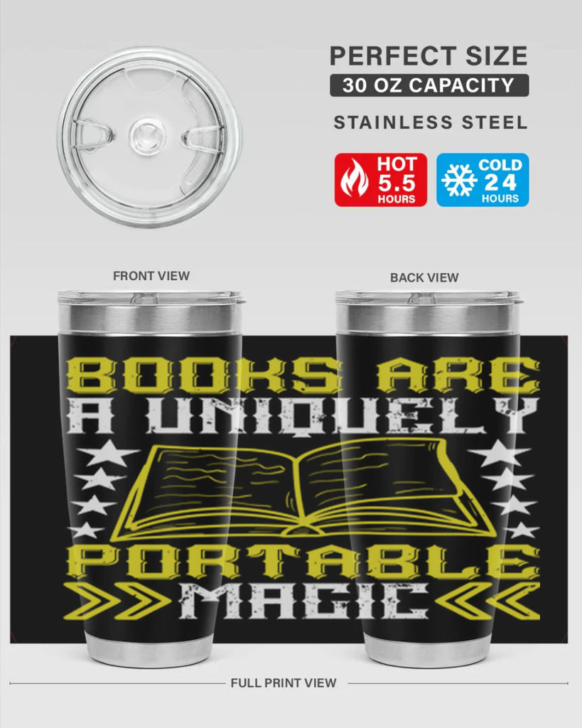 books are a uniquely portable magic 75#- reading- Tumbler