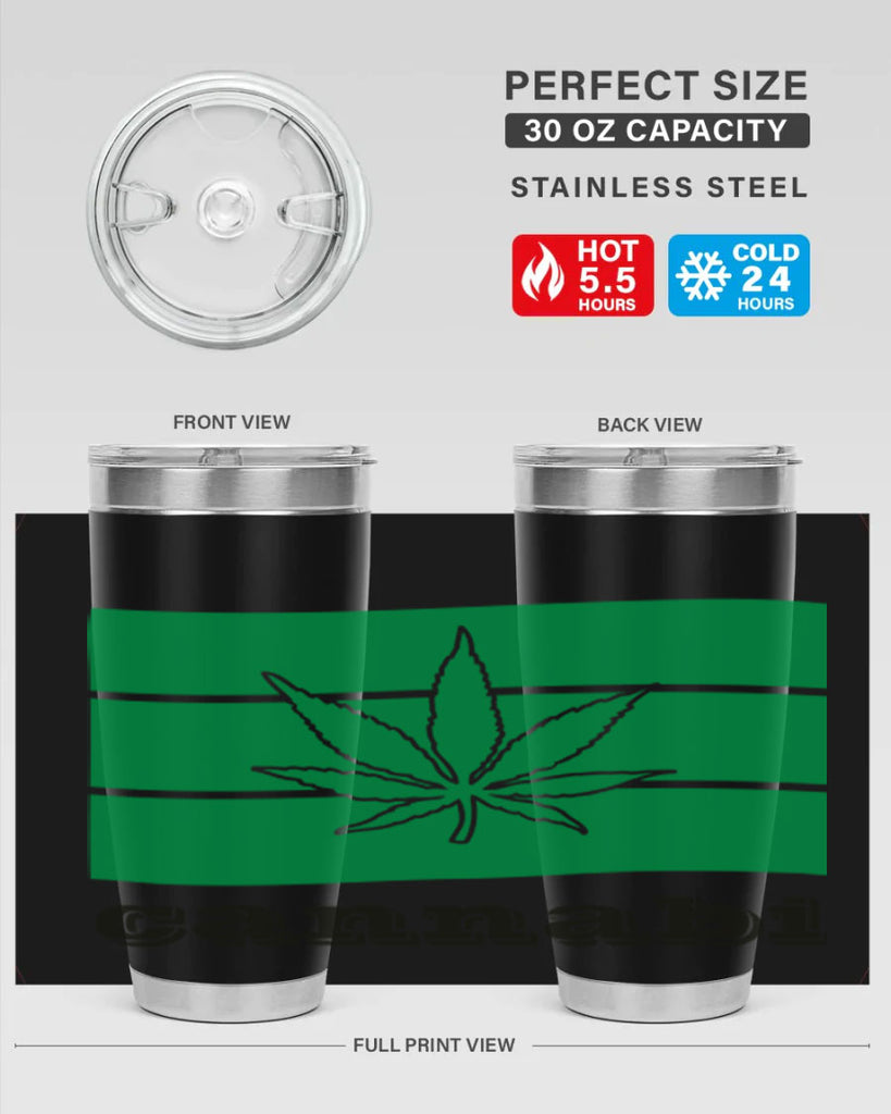 cannabi flag 36#- marijuana- Tumbler