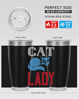 cat lady Style 31#- cat- Tumbler