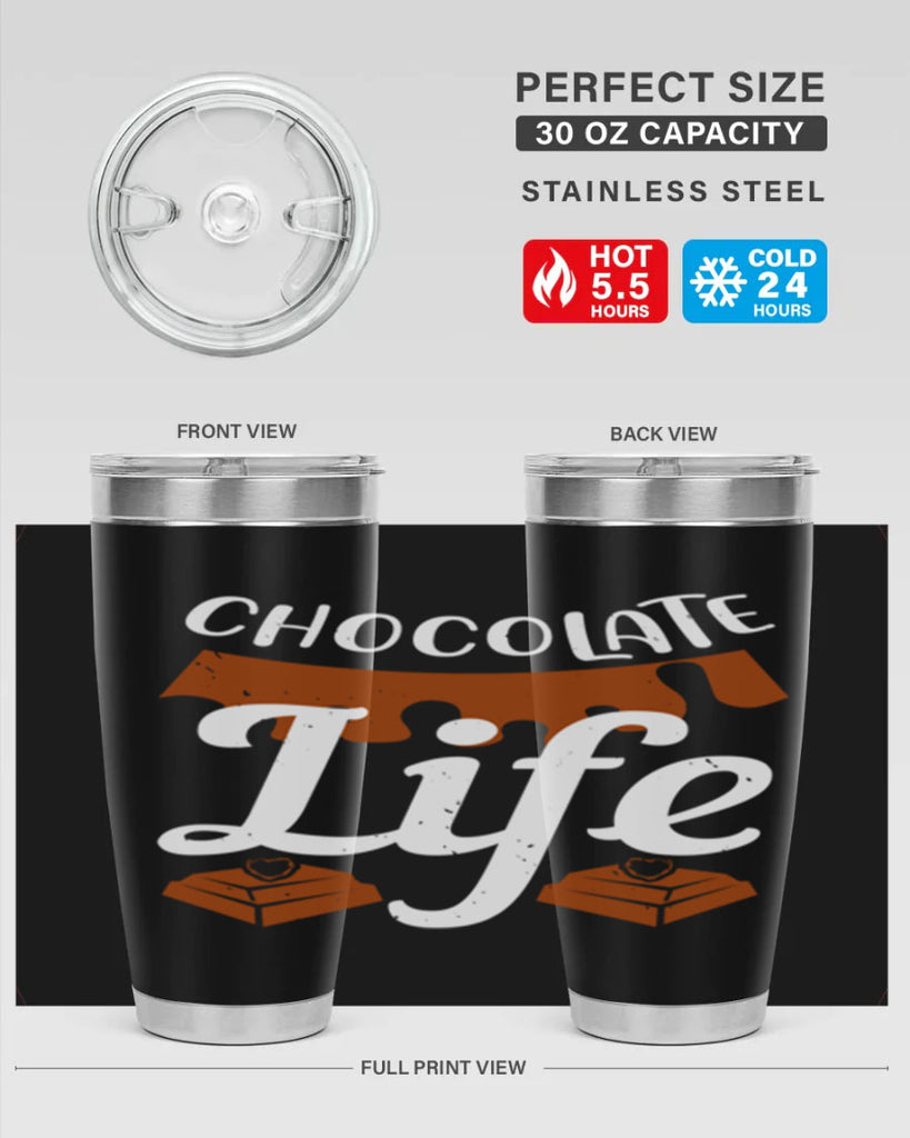 chocolate life 45#- chocolate- Tumbler