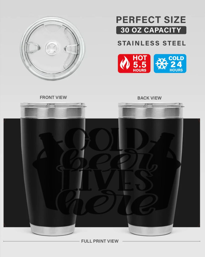 cold beer lives here 43#- beer- Tumbler