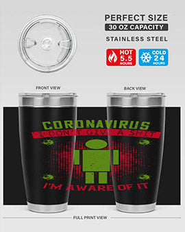 coronavirus i dont give a shit im aware of it Style 3#- corona virus- Cotton Tank