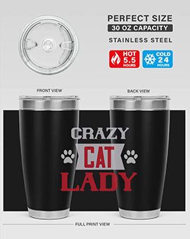 crazy cat lady Style 44#- cat- Tumbler