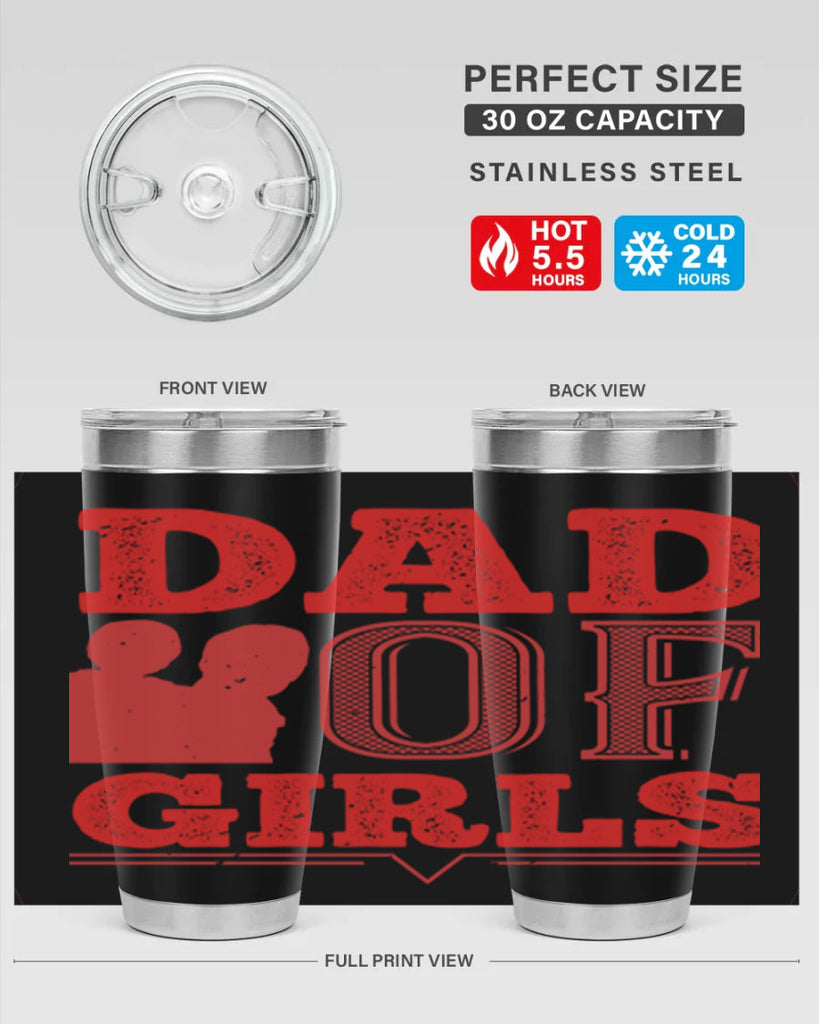 dad of girls 269#- fathers day- Tumbler