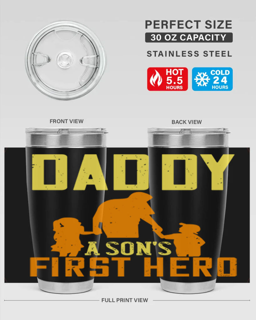 daddy a sons first hero 249#- fathers day- Tumbler