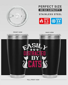 easily distracted by cats Style 46#- cat- Tumbler