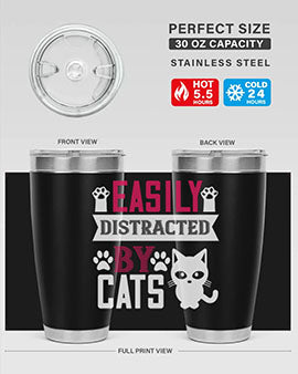 easily distracted by cats Style 47#- cat- Tumbler