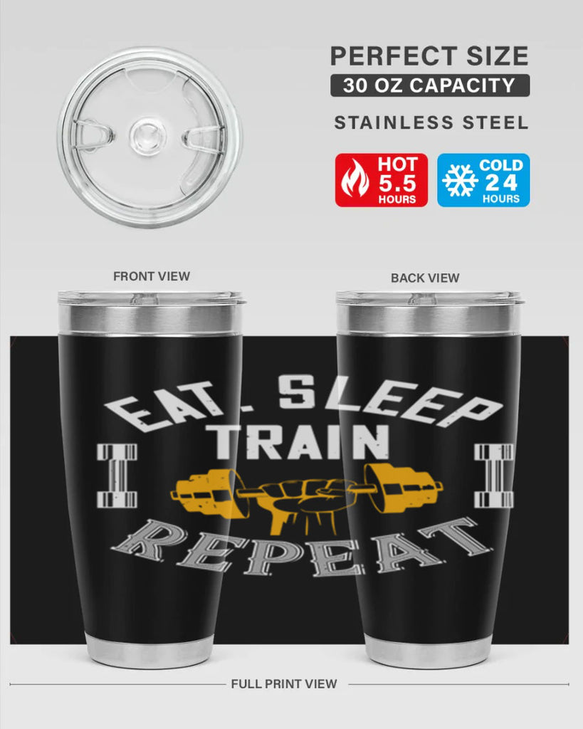 eat sleep train rapid 56#- gym- Tumbler