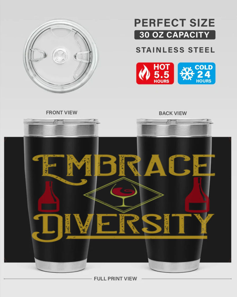 embrace diversity 218#- wine- Tumbler