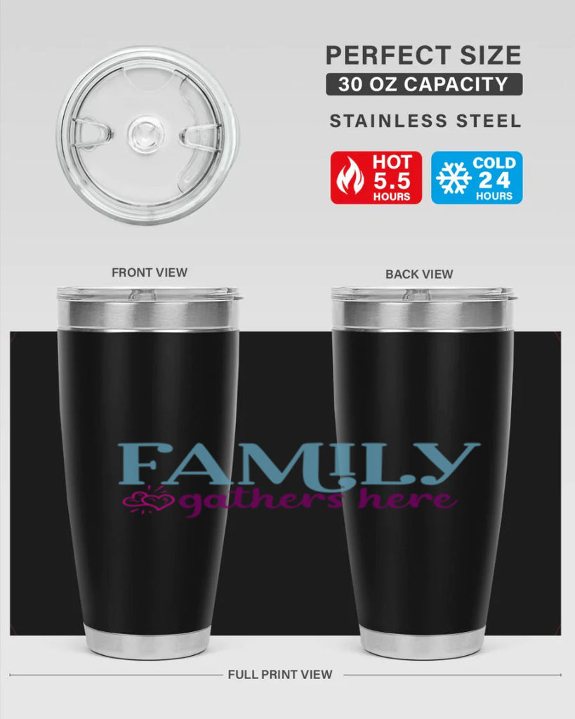 family gathers here 40#- family- Tumbler