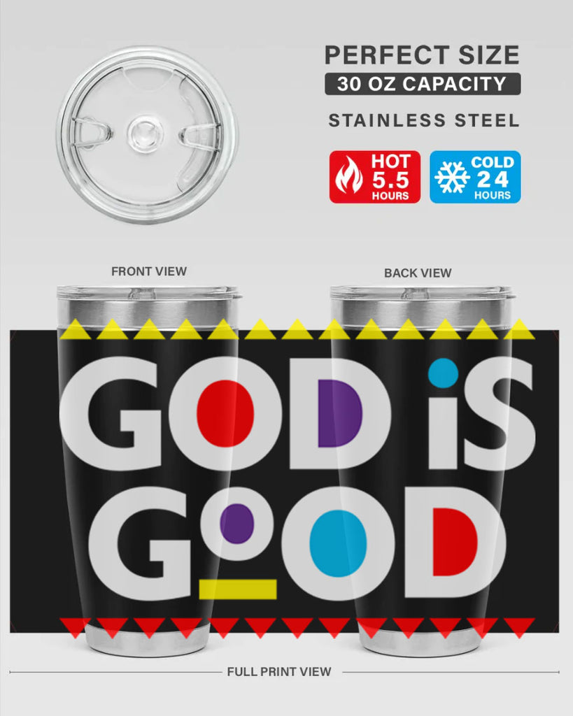 god is good 143#- black words phrases- Cotton Tank