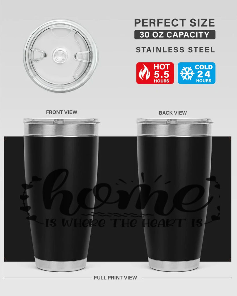 home is where the heart is 38#- home- Tumbler
