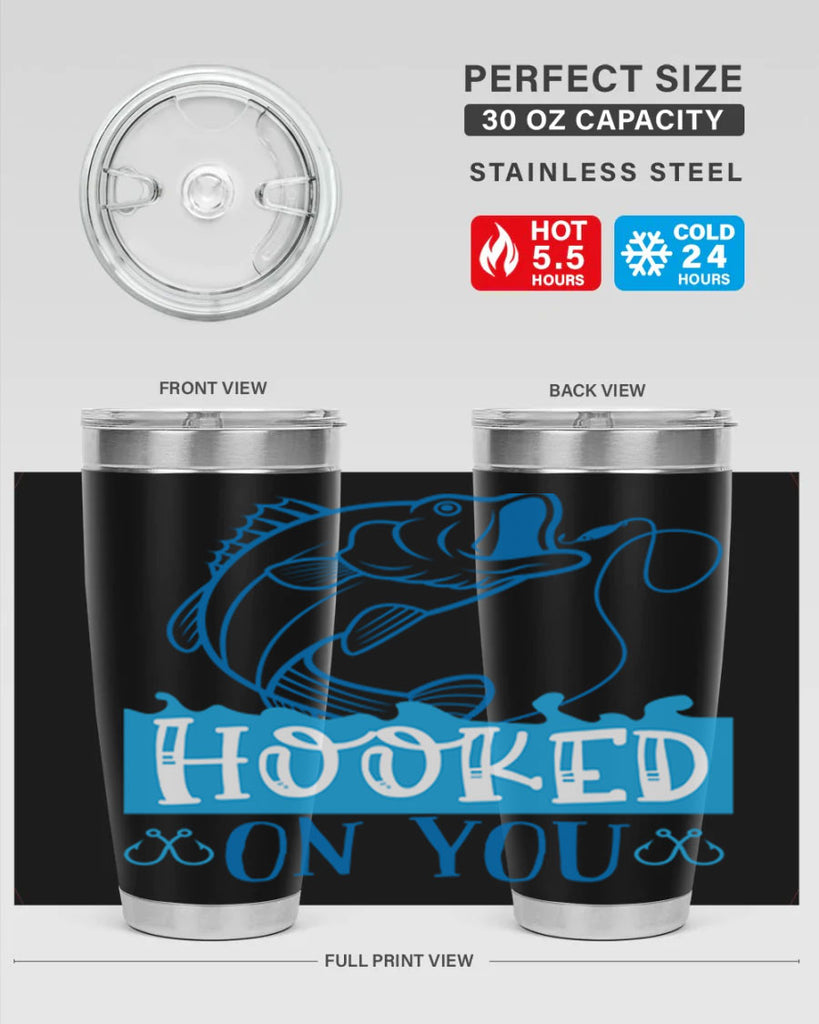 hooked on you 214#- fishing- Tumbler