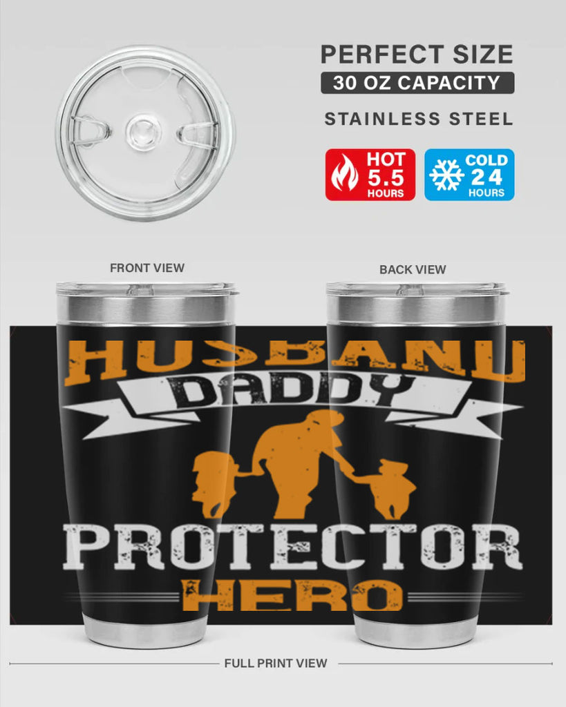 husband daddy protector hero 252#- fathers day- Tumbler