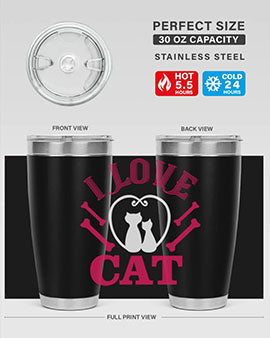 i love cat Style 56#- cat- Tumbler