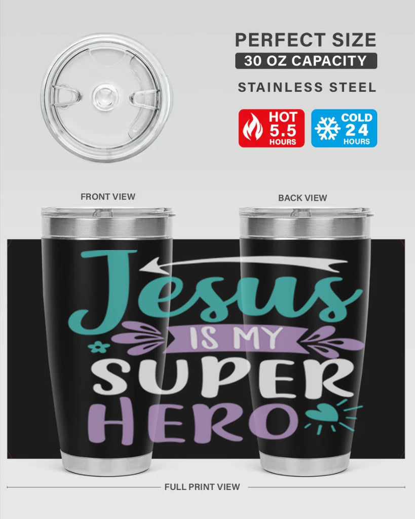 jesus is my superhero 71#- easter- Tumbler