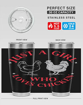 just a girl who loves chicken Style 3#- chicken- Tumbler