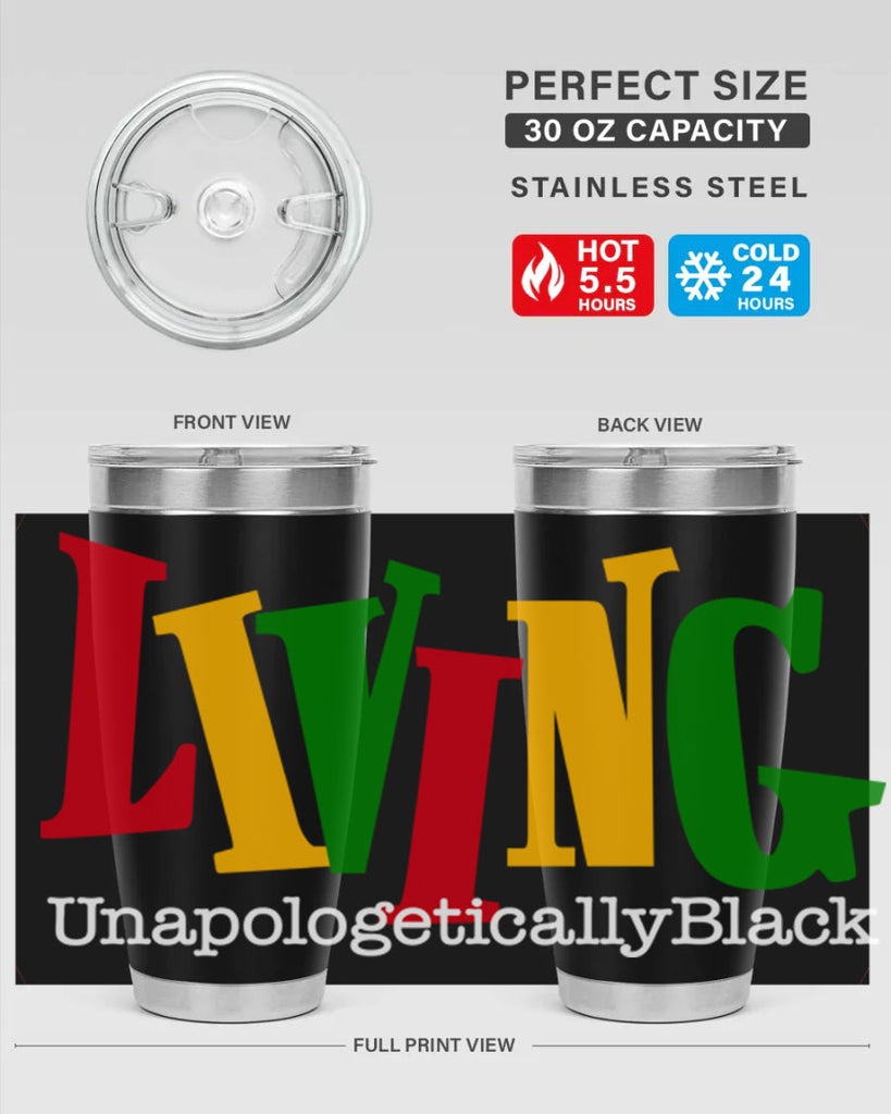 living  unapologetically black  98#- black words phrases- Cotton Tank