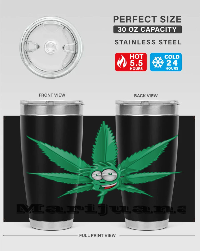 marijuana happy face 199#- marijuana- Tumbler