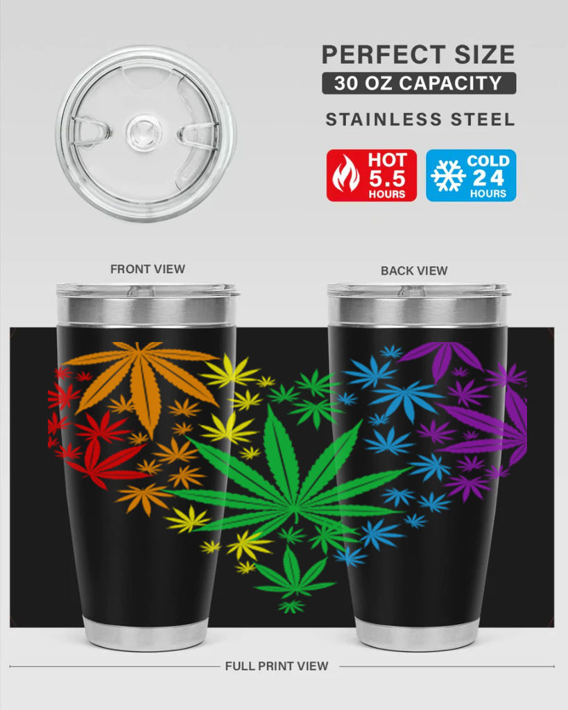 marijuana heart 200#- marijuana- Tumbler