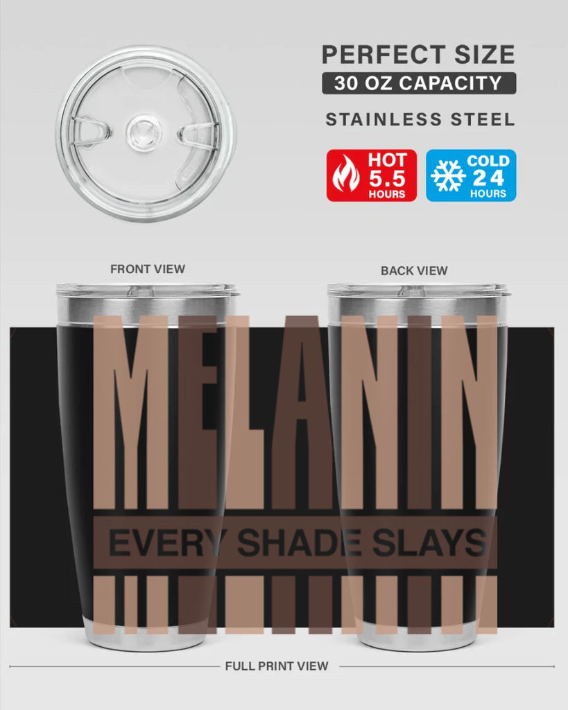 melanin every shade slays 90#- black words phrases- Cotton Tank