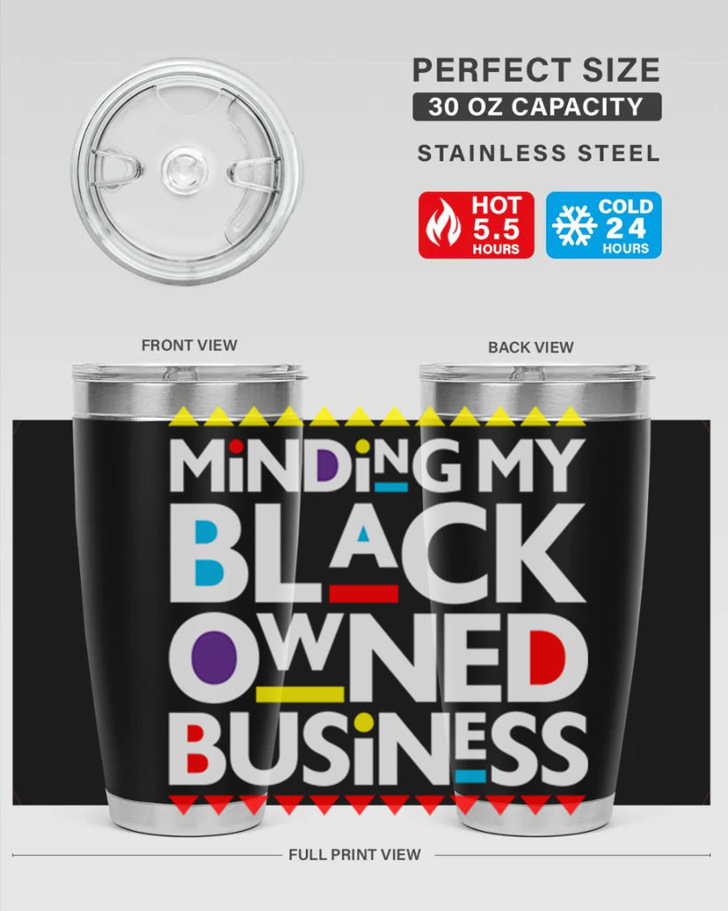 minding my black ownedbusiness 68#- black words phrases- Cotton Tank