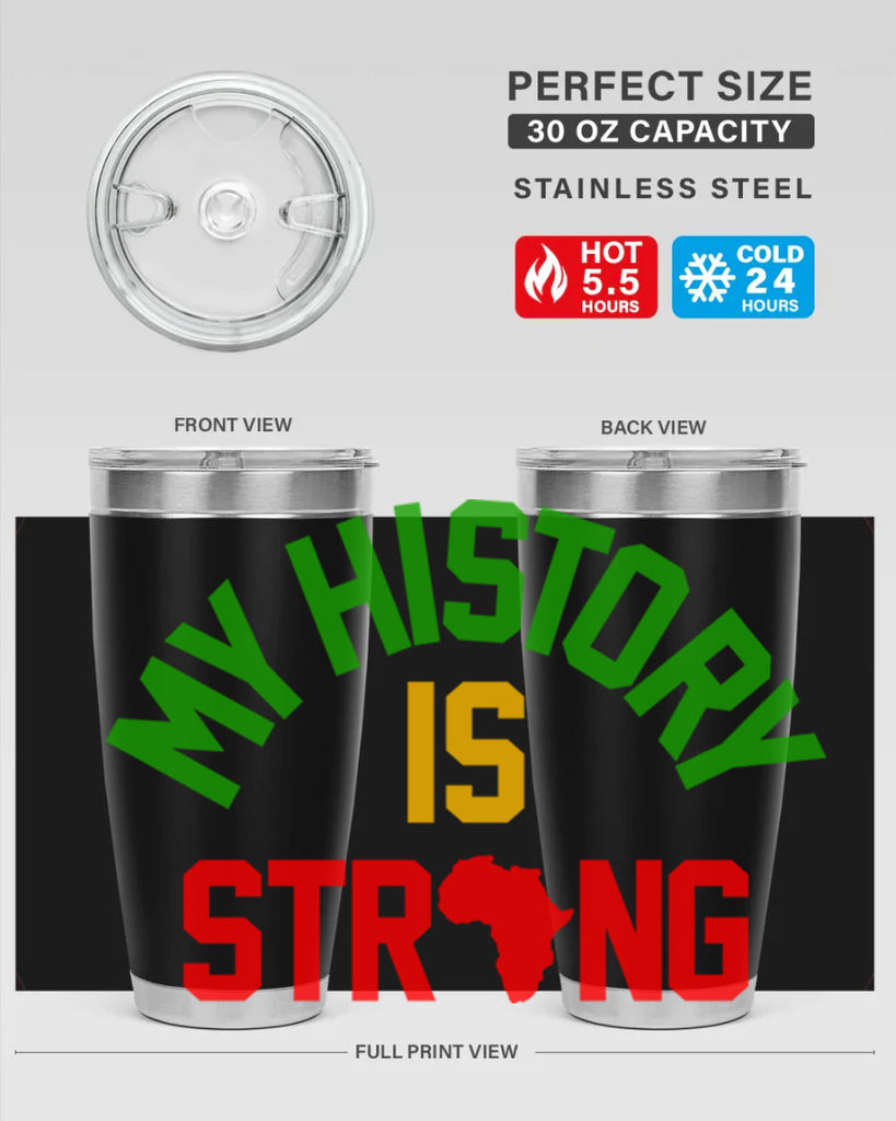 my  history is strong 66#- black words phrases- Cotton Tank